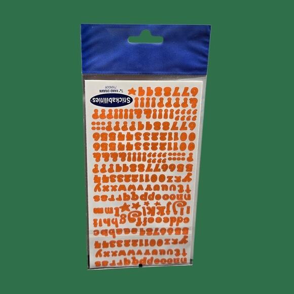 Halloween Stickers: Jolee's Pumpkins Spooky Decoration Confetti Orange Alphabet - Picture 10 of 11